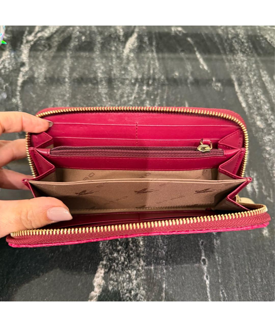 ETRO Фуксия кожаный кошелек, фото 3