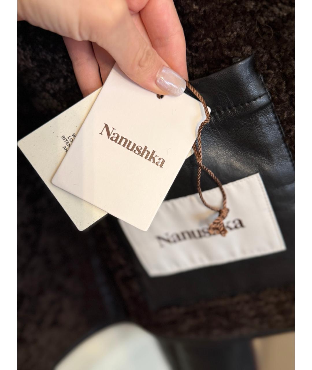 NANUSHKA Черная дубленка, фото 3