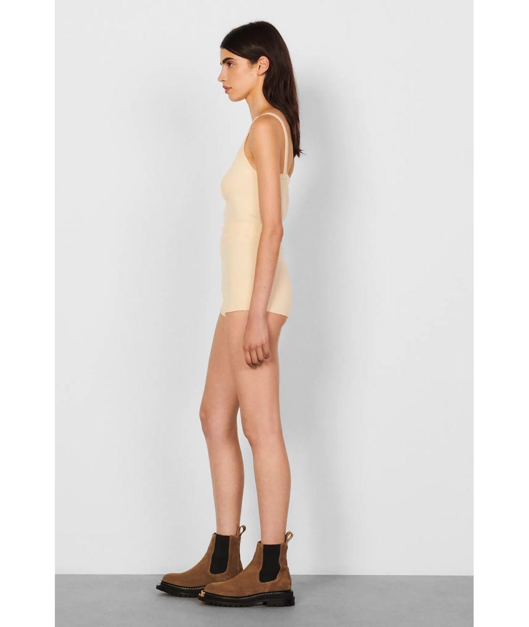 SANDRO Бежевые шерстяные шорты, фото 7