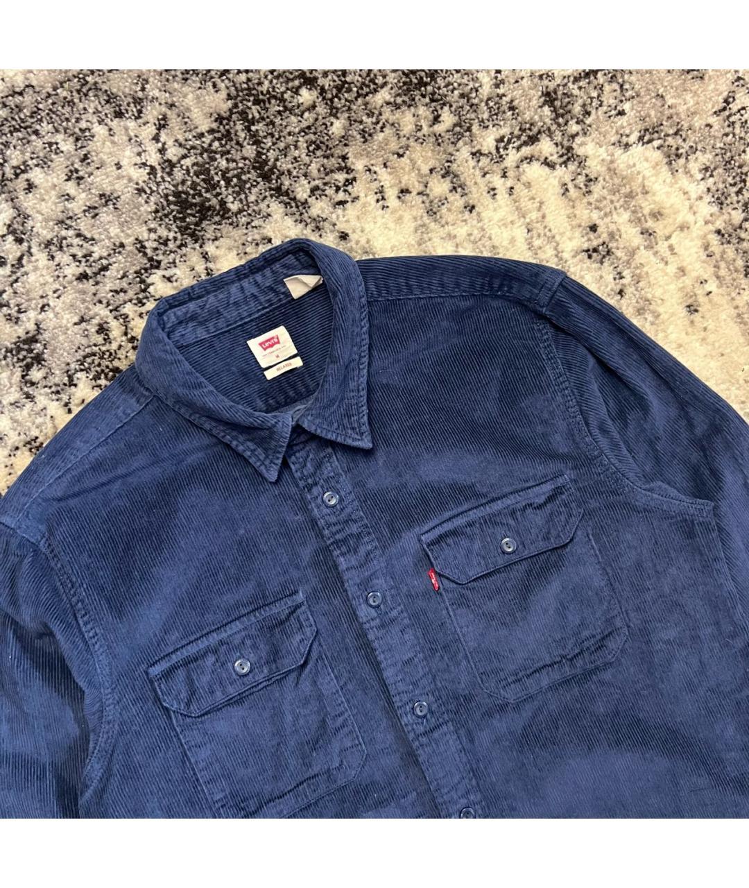 LEVI'S Темно-синяя хлопковая кэжуал рубашка, фото 2