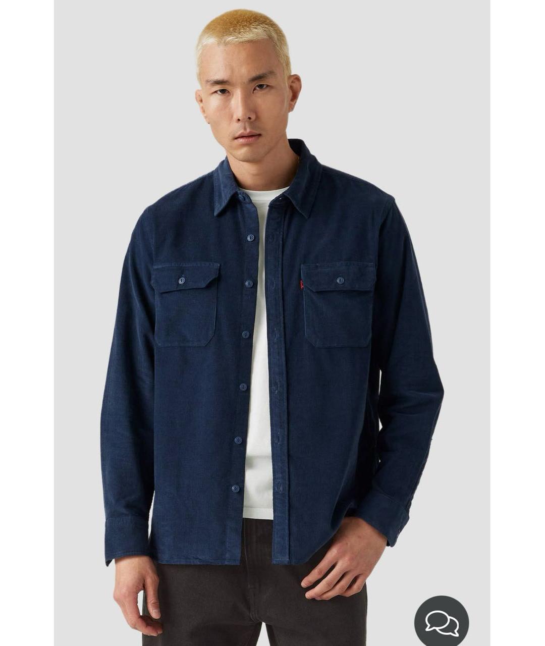 LEVI'S Темно-синяя хлопковая кэжуал рубашка, фото 7