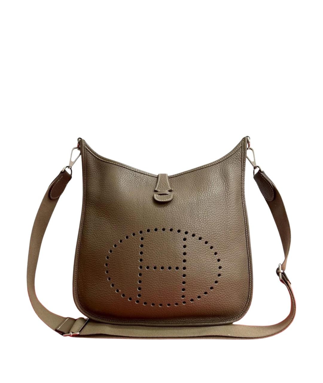 HERMES Коричневая кожаная сумка через плечо, фото 1