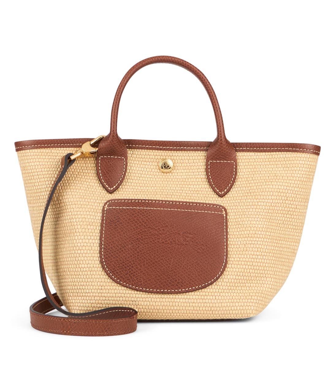 LONGCHAMP Бежевая пелетеная сумка тоут, фото 2