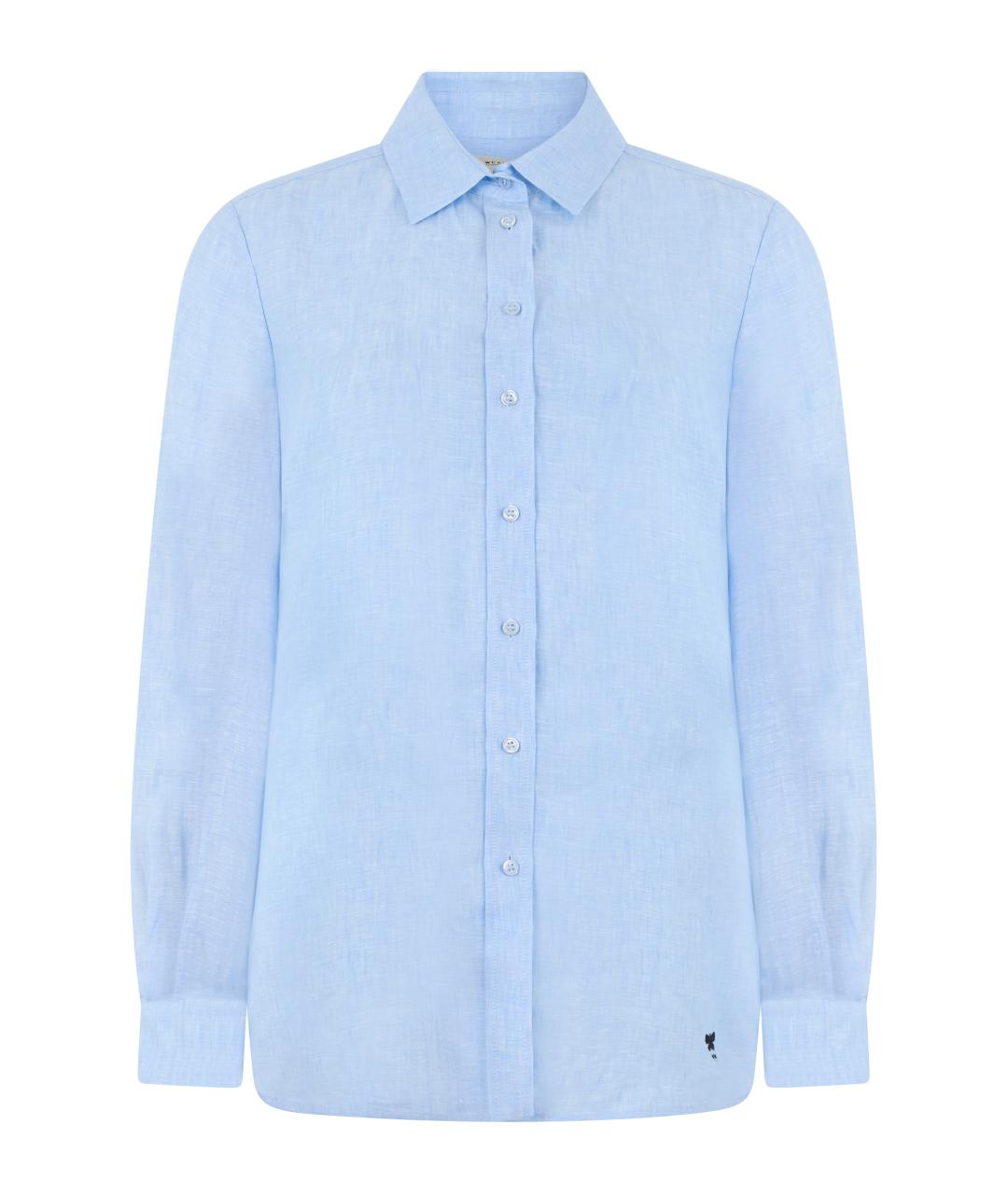 WEEKEND MAX MARA Голубая льняная рубашка, фото 1