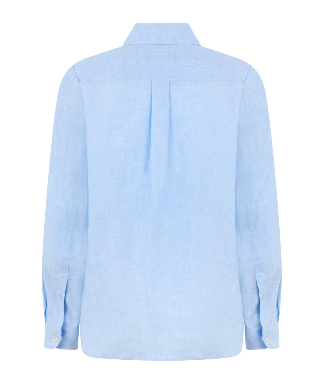 WEEKEND MAX MARA Голубая льняная рубашка, фото 2