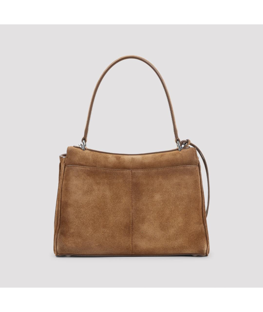 BALENCIAGA Бежевая замшевая сумка через плечо, фото 3