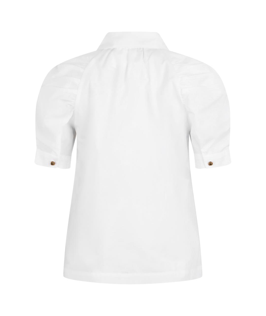 MAX MARA STUDIO Белая хлопковая рубашка, фото 2