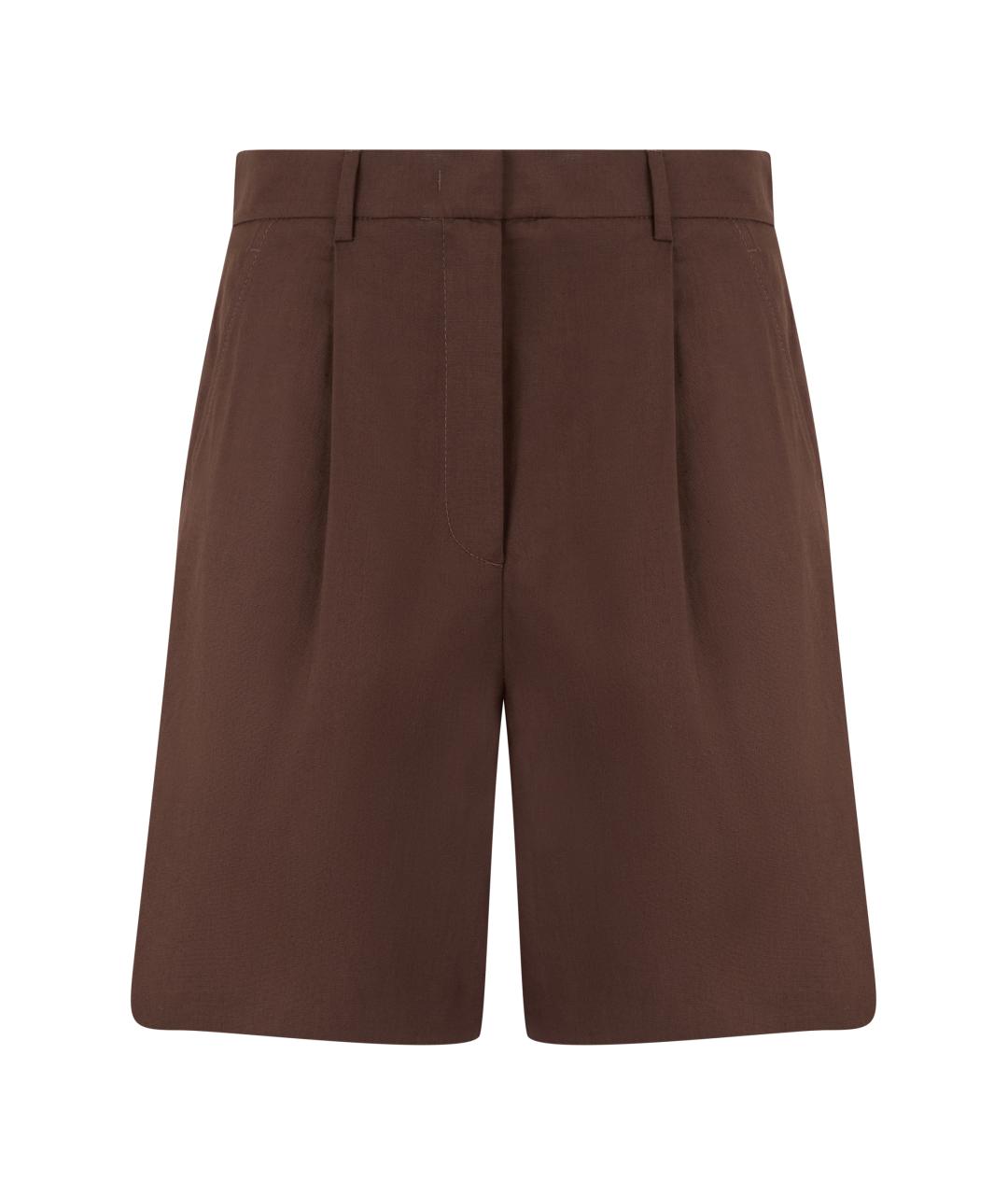 WEEKEND MAX MARA Коричневые хлопковые шорты, фото 1