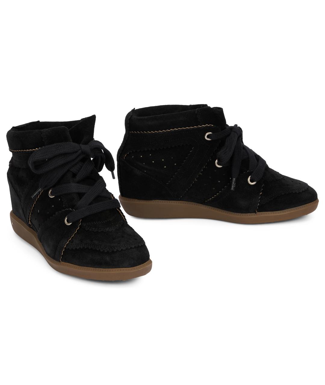 ISABEL MARANT Черные кожаные кроссовки, фото 3