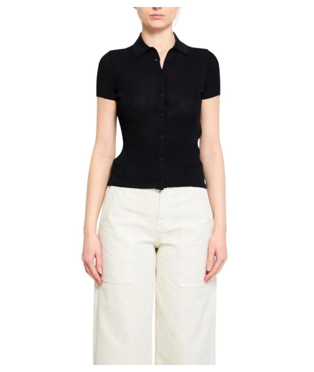 BALENCIAGA Черный хлопковый кардиган, фото 1