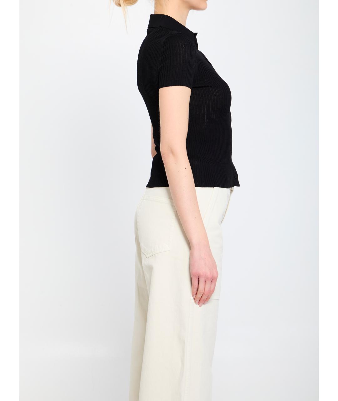 BALENCIAGA Черный хлопковый кардиган, фото 3