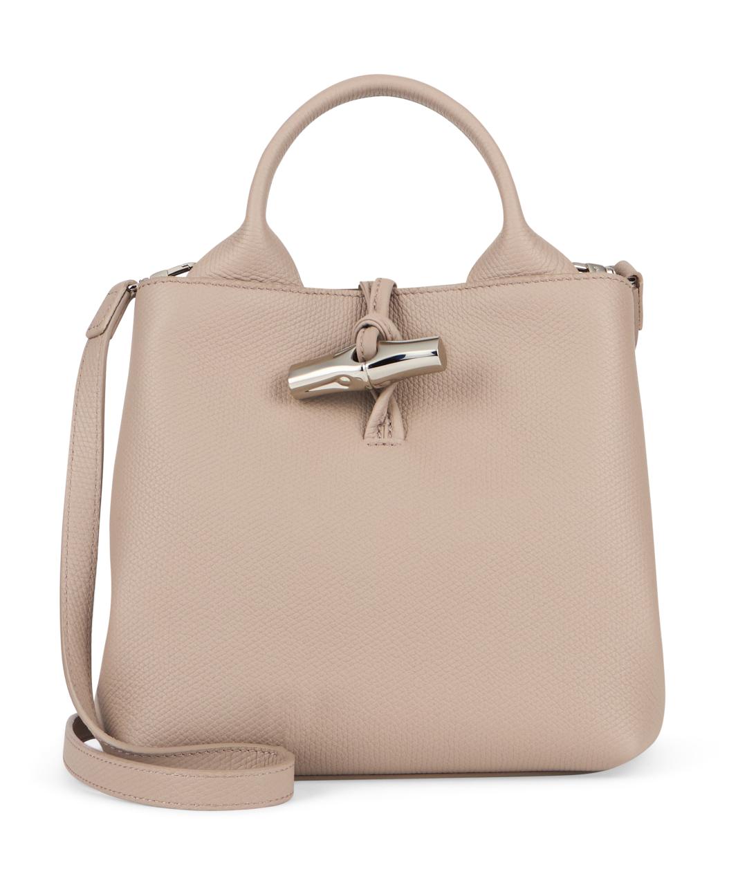 LONGCHAMP Бежевая кожаная сумка тоут, фото 2