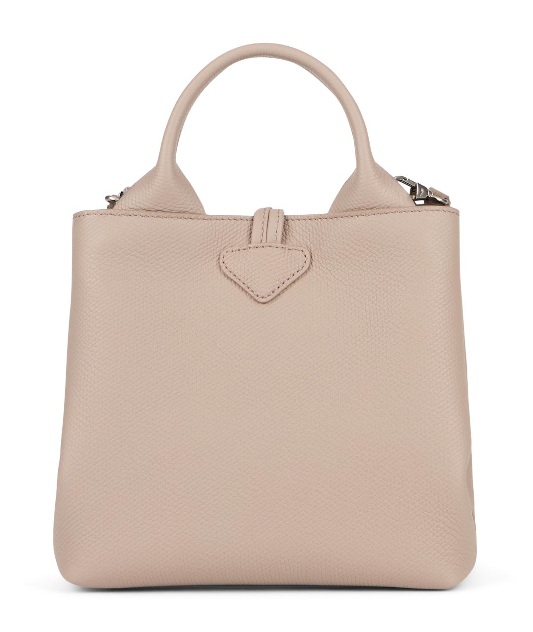 LONGCHAMP Бежевая кожаная сумка тоут, фото 4