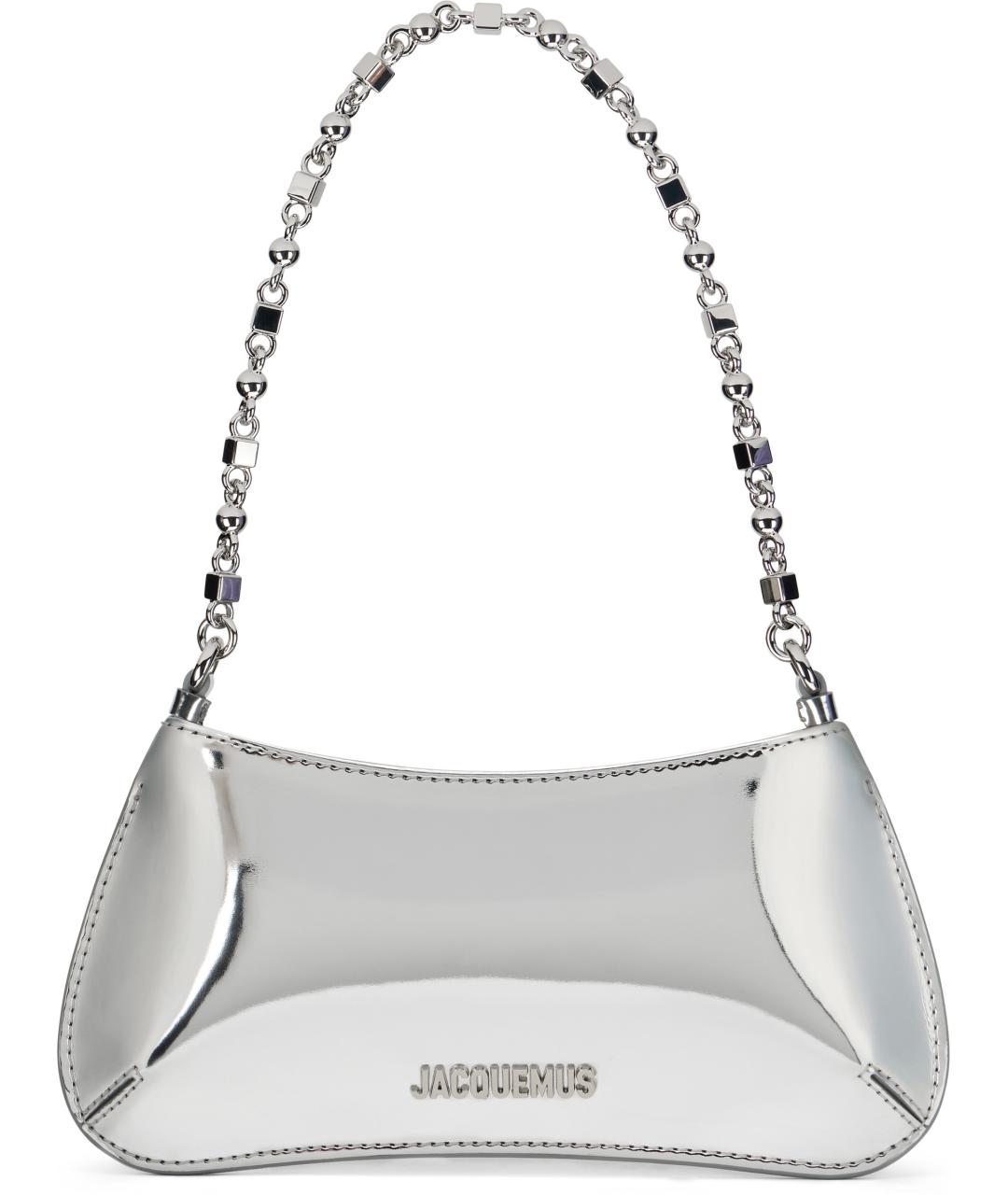JACQUEMUS Серебряная сумка через плечо, фото 2