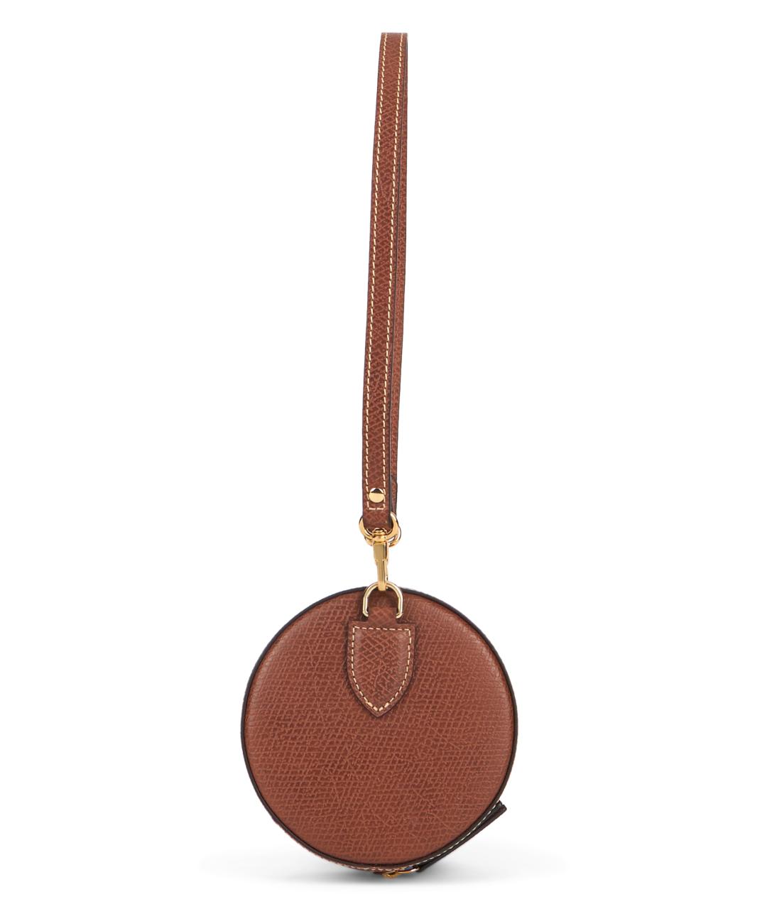 LONGCHAMP Бежевая кожаная сумка с короткими ручками, фото 4