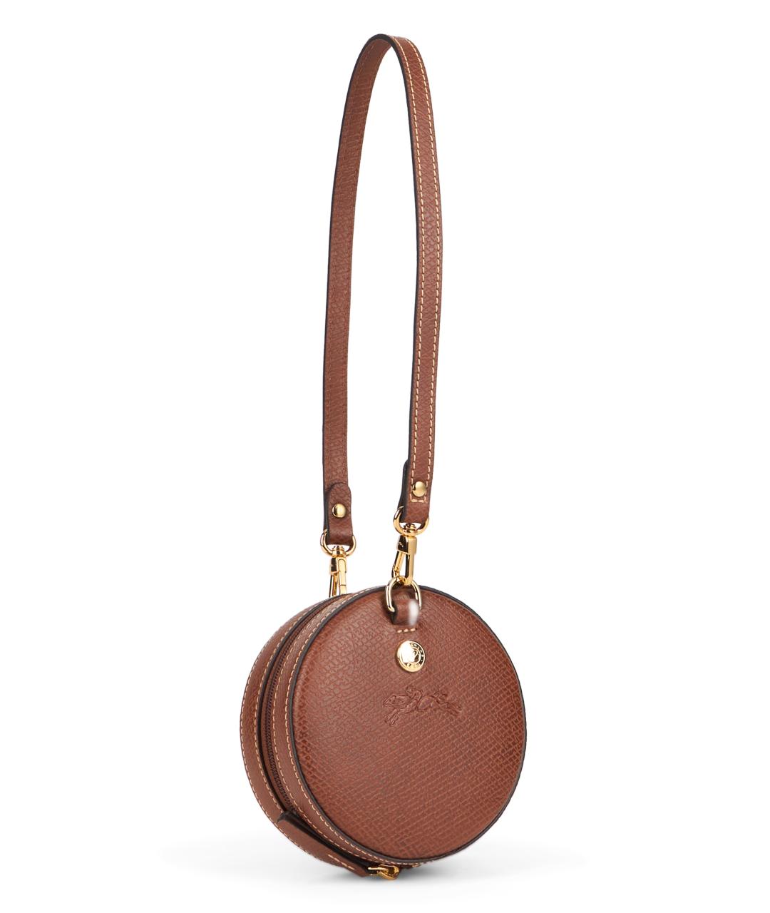 LONGCHAMP Бежевая кожаная сумка с короткими ручками, фото 3