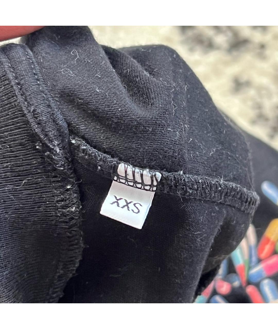 MOSCHINO Черная хлопковая футболка, фото 7