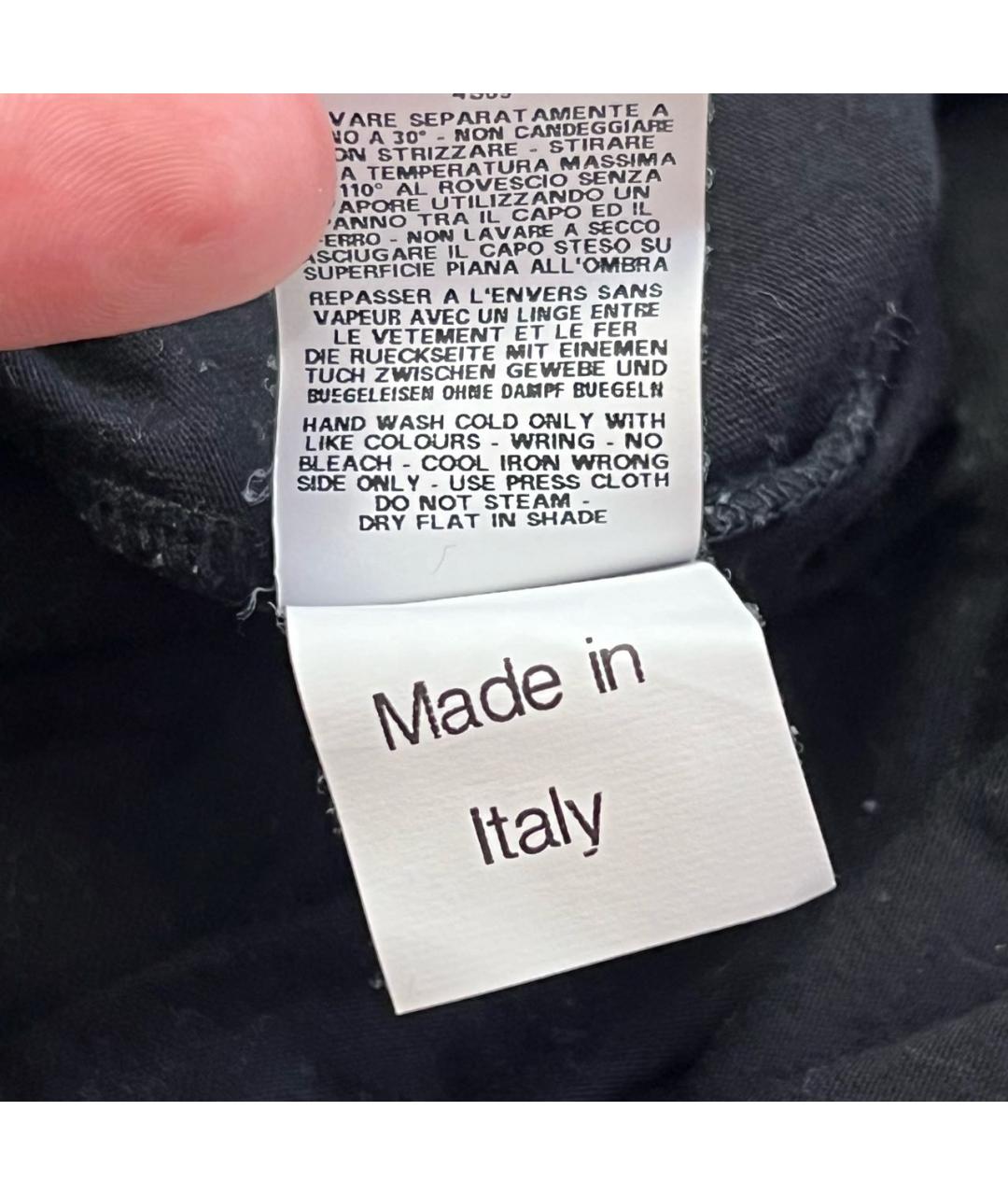 MOSCHINO Черная хлопковая футболка, фото 6