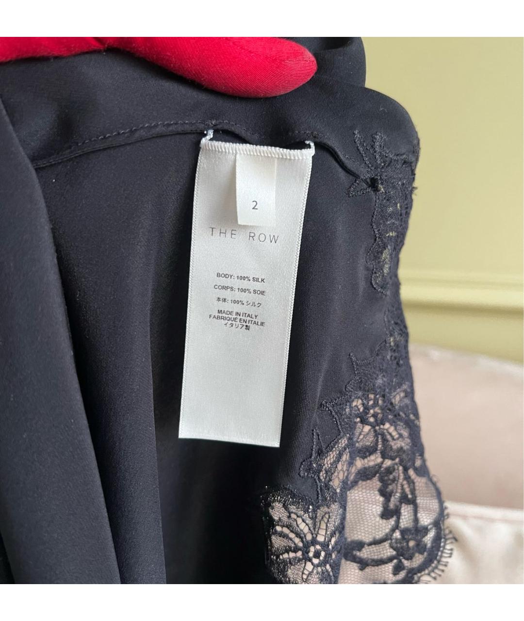 THE ROW Черное шелковое коктейльное платье, фото 8