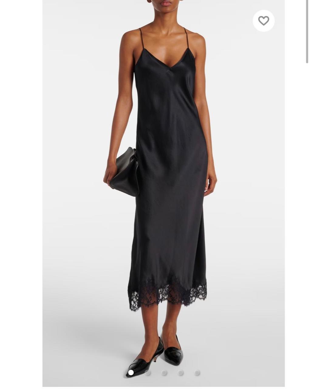 THE ROW Черное шелковое коктейльное платье, фото 3