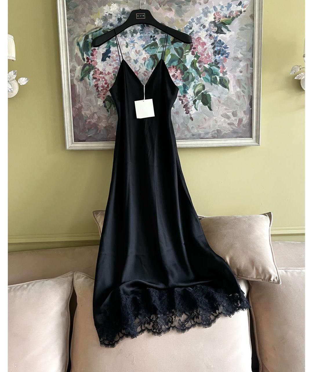 THE ROW Черное шелковое коктейльное платье, фото 9