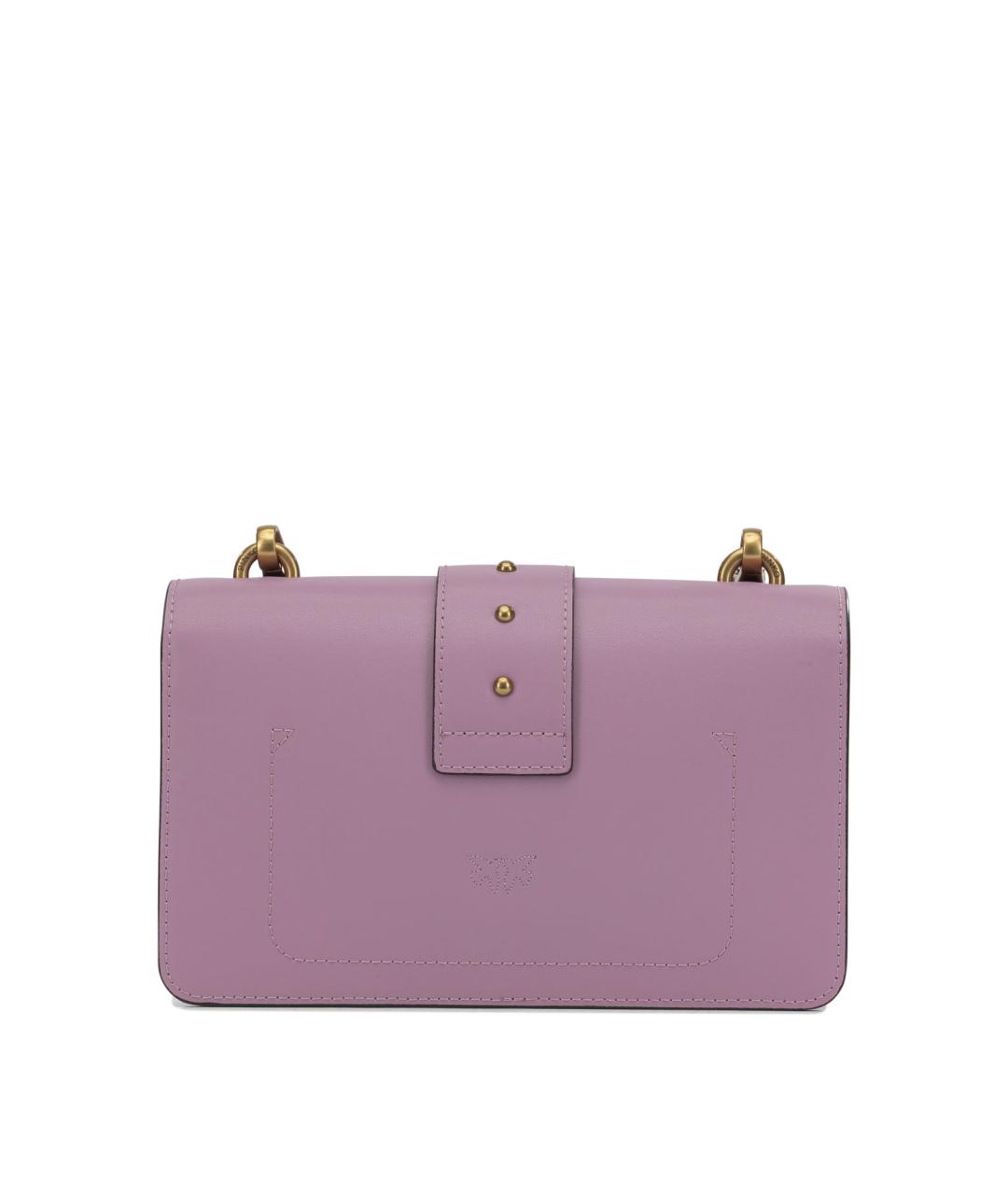 PINKO Фиолетовая кожаная сумка через плечо, фото 3