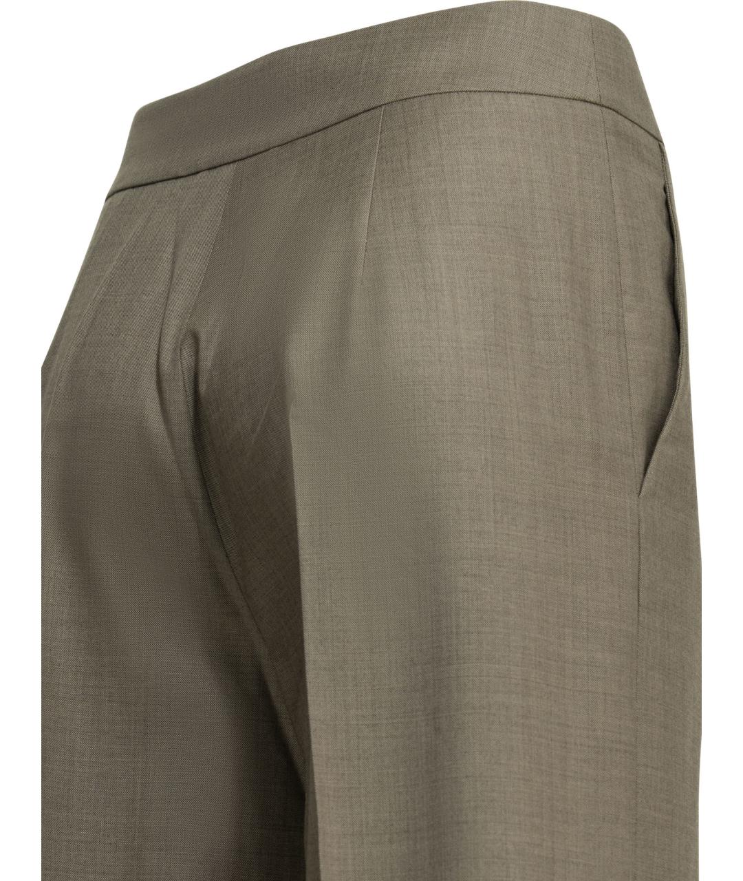 Sa Su Phi Коричневые шерстяные прямые брюки, фото 4