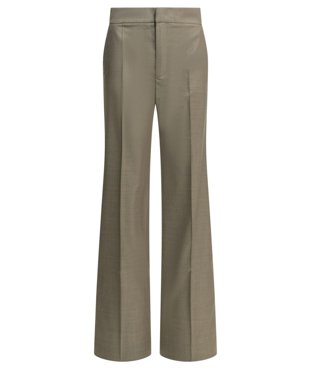 Sa Su Phi Коричневые шерстяные прямые брюки, фото 1