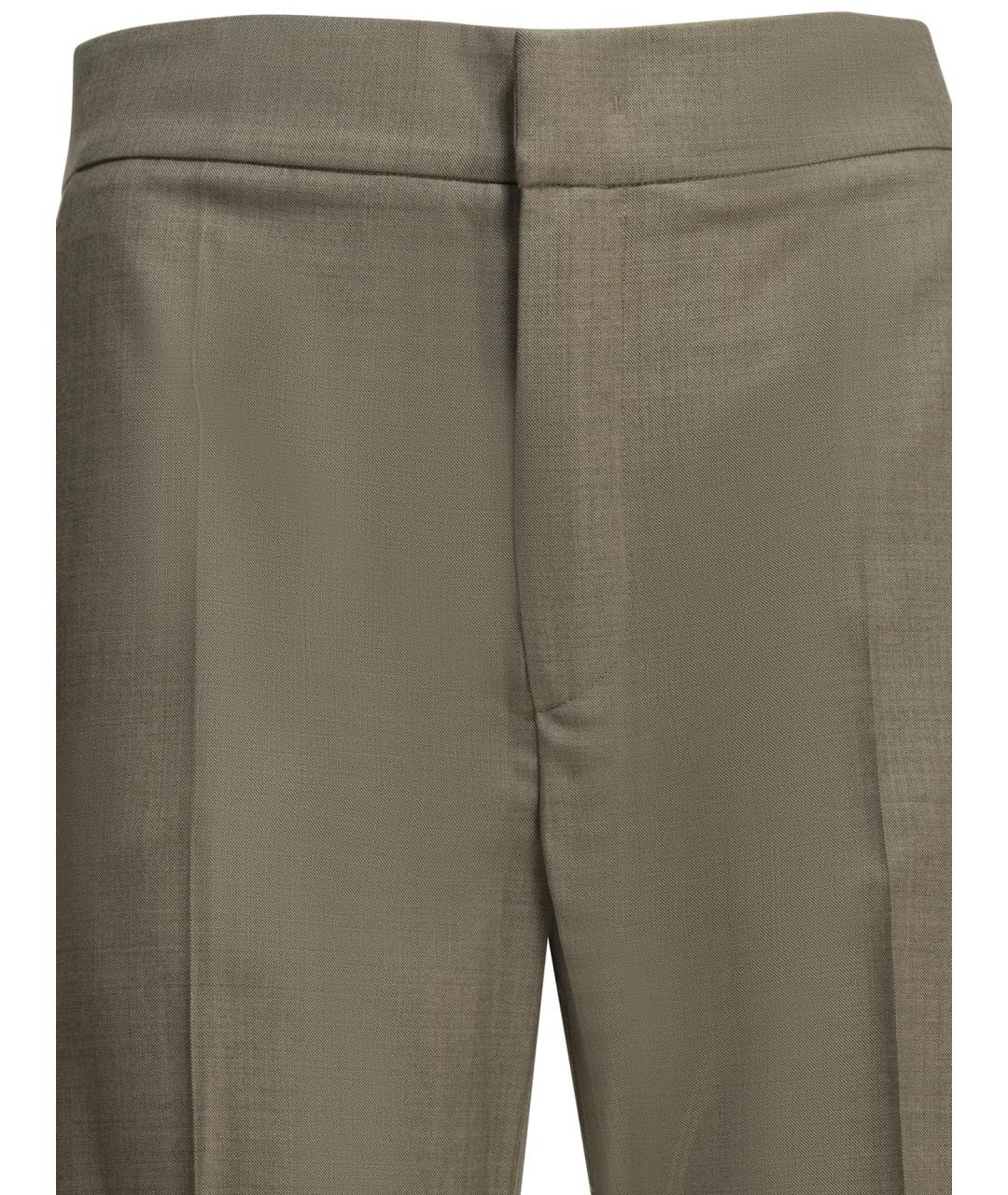 Sa Su Phi Коричневые шерстяные прямые брюки, фото 3