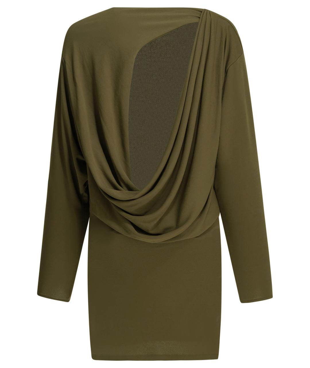 JACQUEMUS Зеленые вискозное коктейльное платье, фото 2