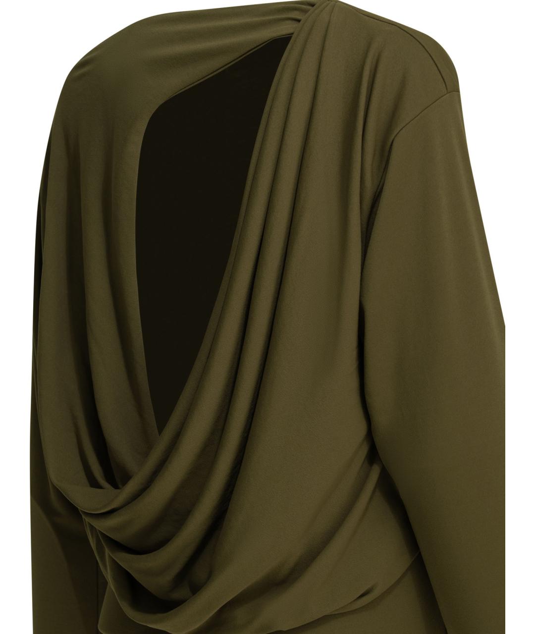 JACQUEMUS Зеленые вискозное коктейльное платье, фото 3