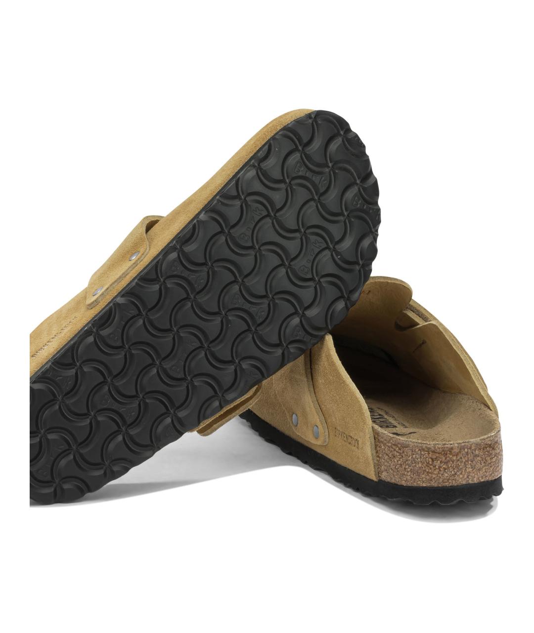 BIRKENSTOCK Бежевые кожаные сабо, фото 5