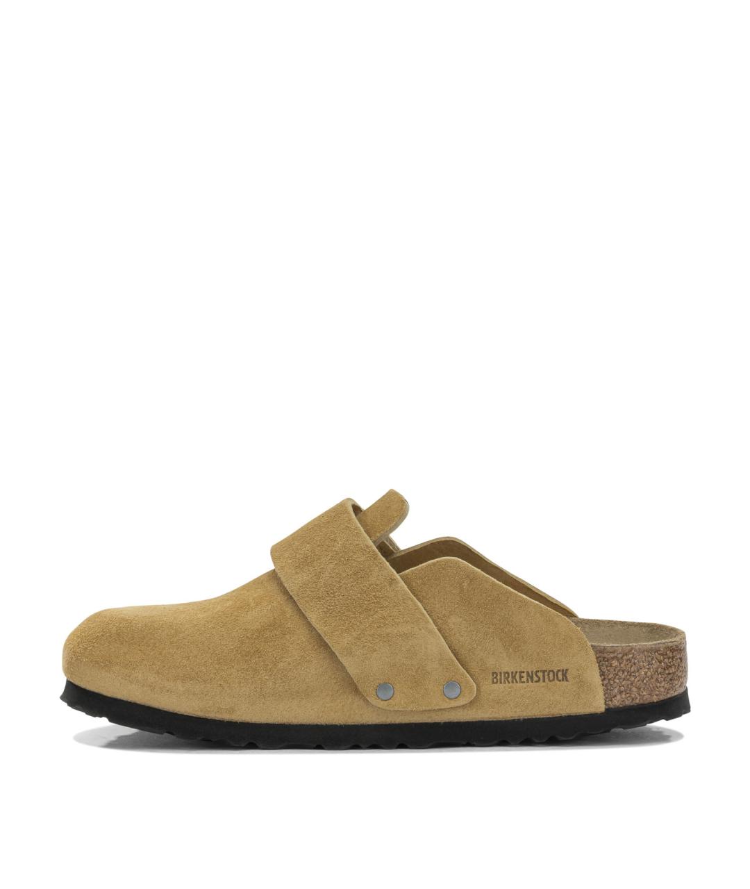 BIRKENSTOCK Бежевые кожаные сабо, фото 3