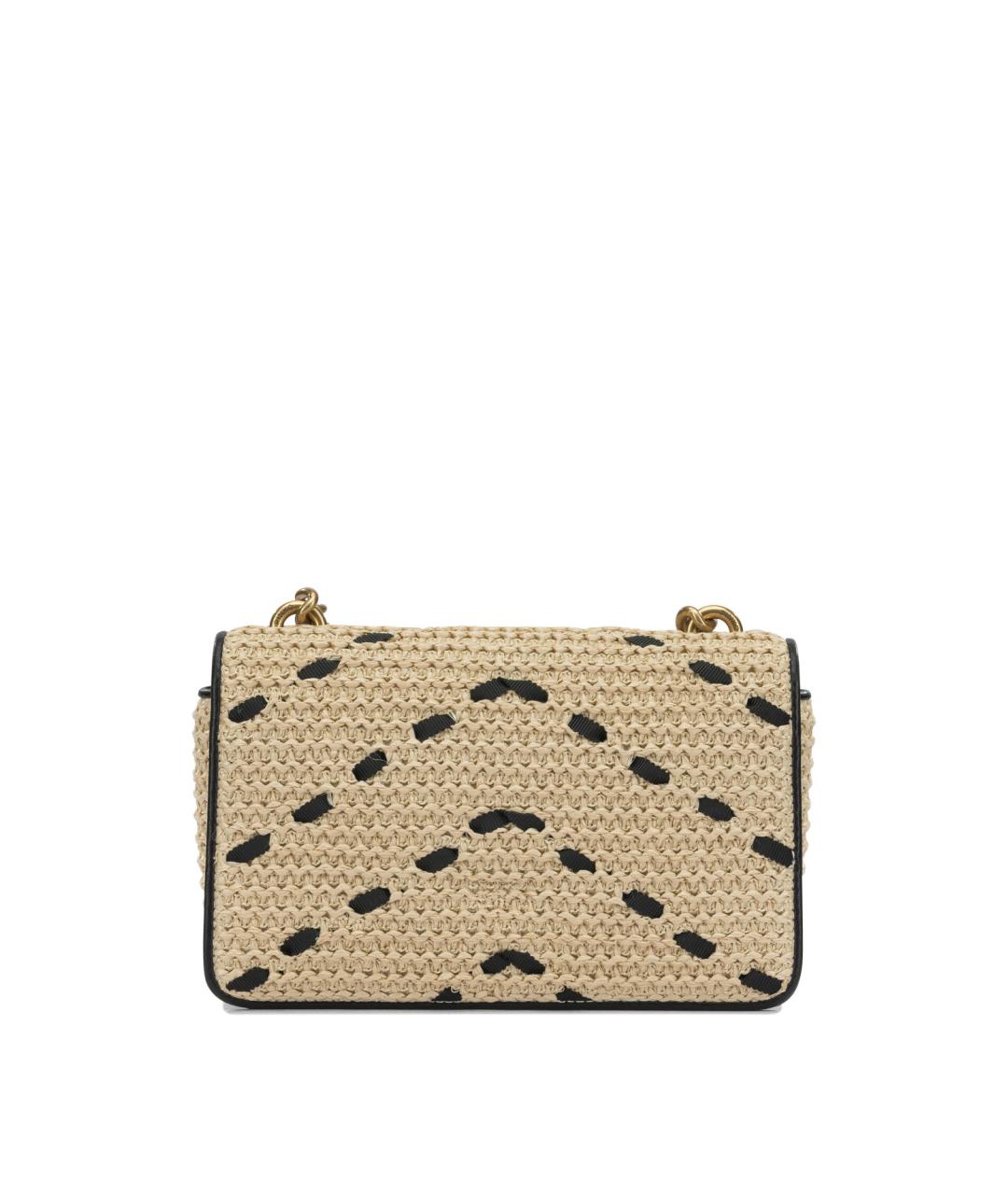 PINKO Бежевая пелетеная сумка через плечо, фото 3