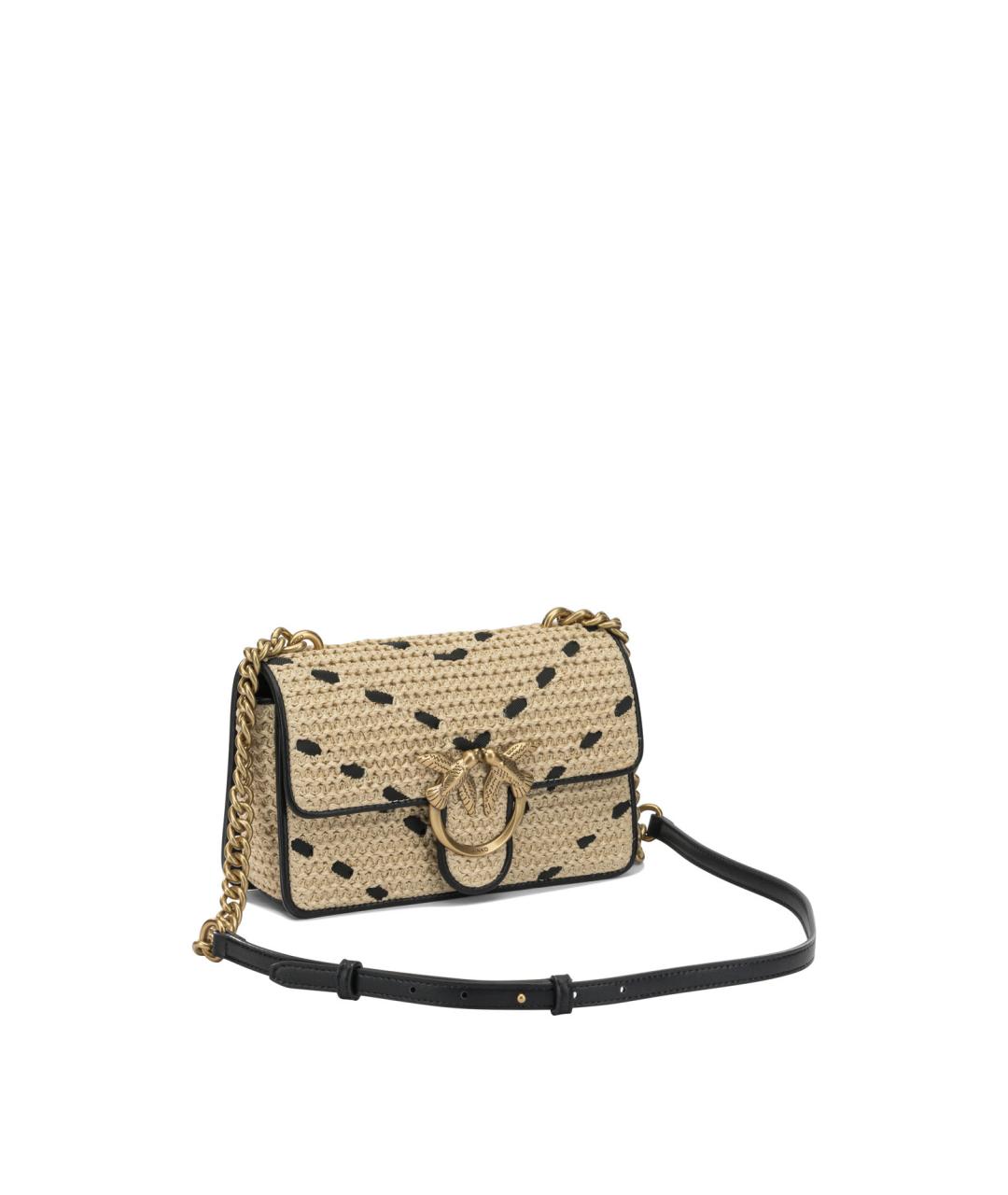 PINKO Бежевая пелетеная сумка через плечо, фото 2