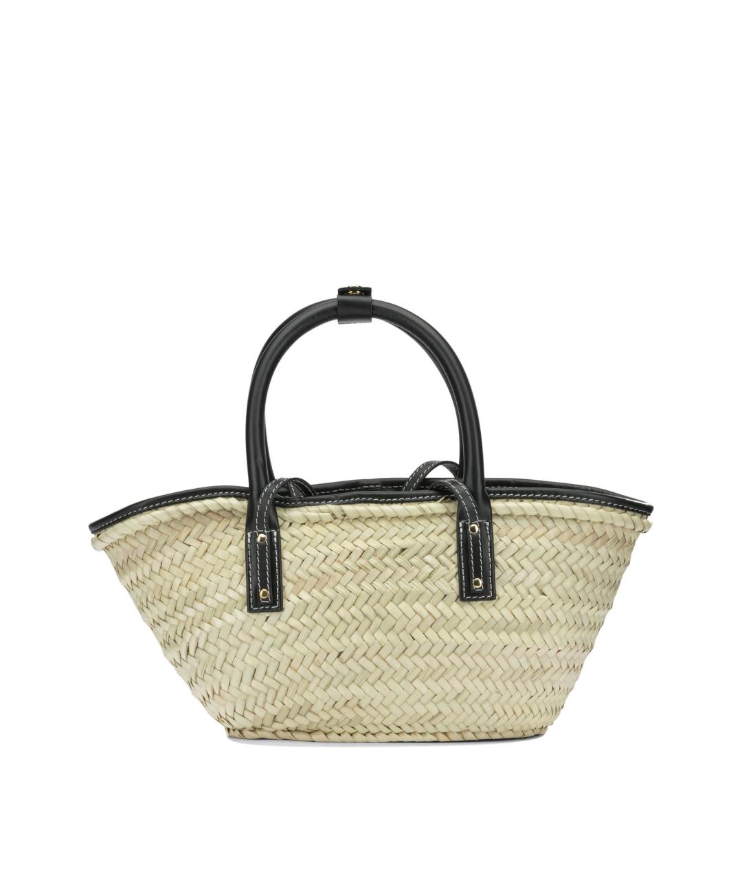 JACQUEMUS Бежевая пелетеная сумка тоут, фото 3