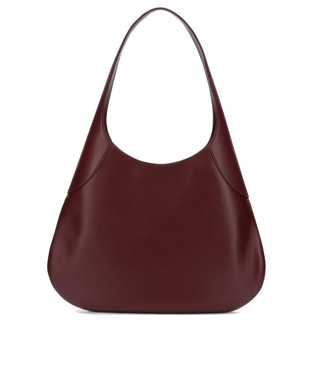 KHAITE Бордовая кожаная сумка через плечо, фото 3