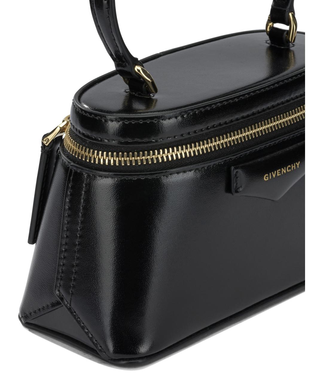 GIVENCHY Черная кожаная сумка с короткими ручками, фото 4