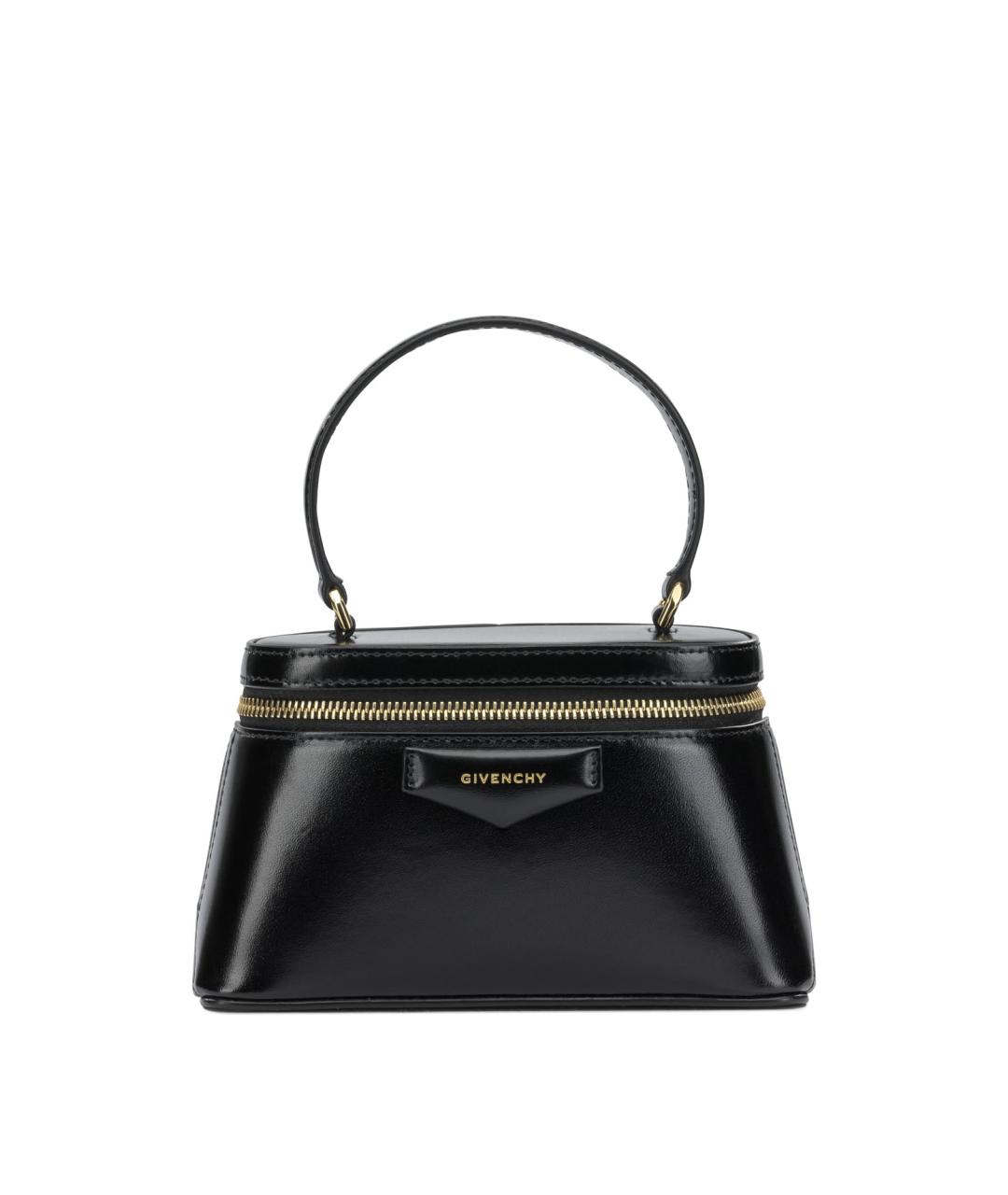 GIVENCHY Черная кожаная сумка с короткими ручками, фото 1