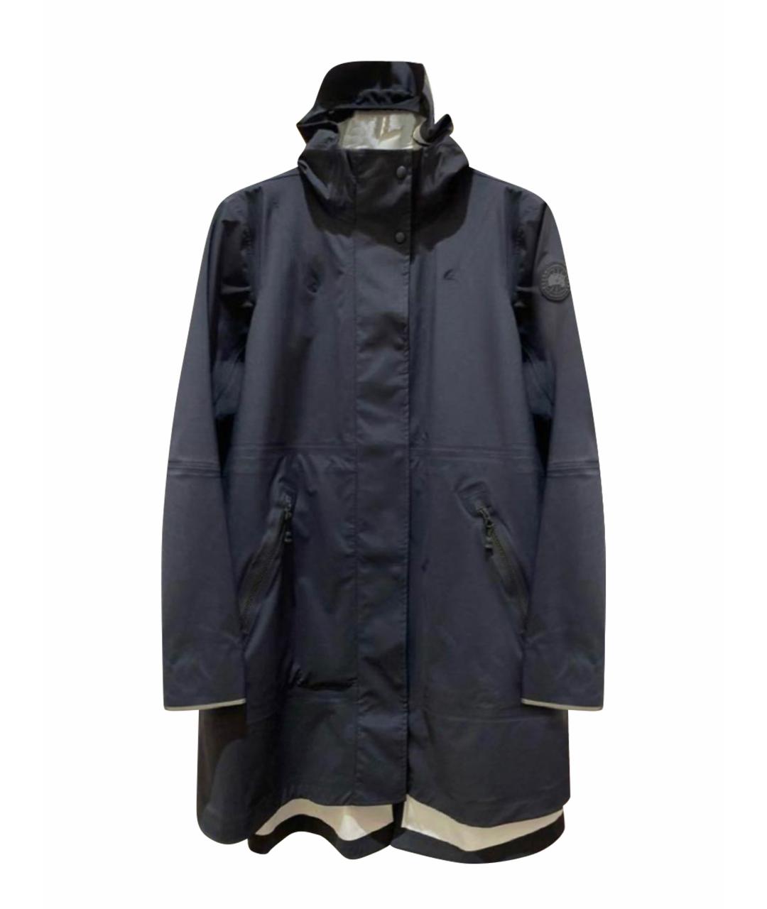 CANADA GOOSE Темно-синий полиэстеровый тренч/плащ, фото 1