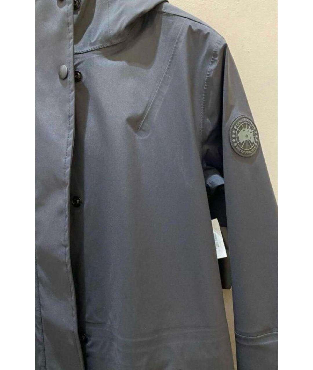 CANADA GOOSE Темно-синий полиэстеровый тренч/плащ, фото 3