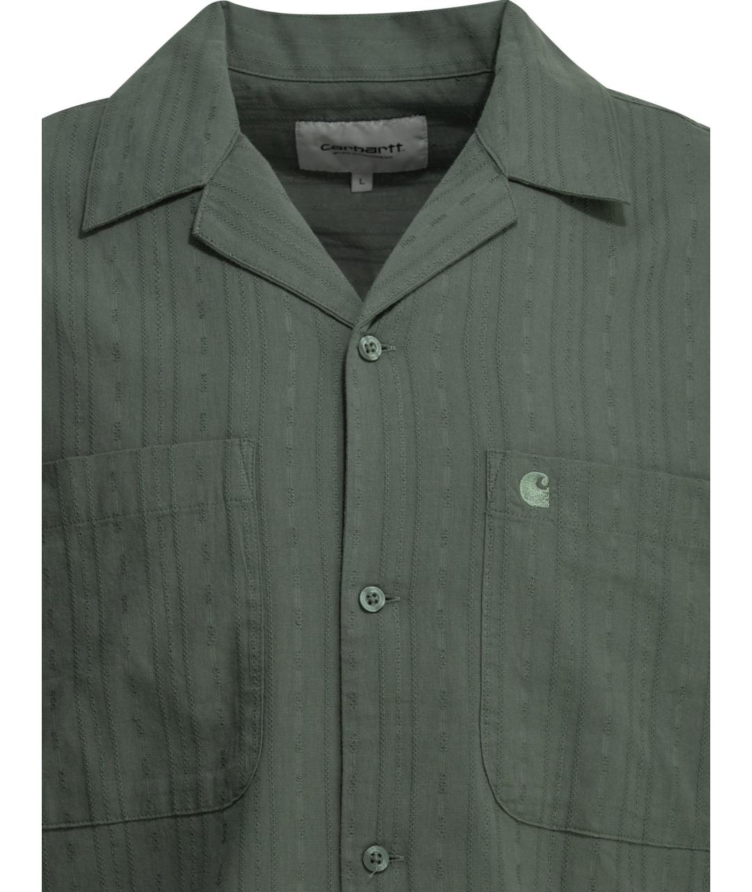 CARHARTT WIP Зеленая хлопковая кэжуал рубашка, фото 3