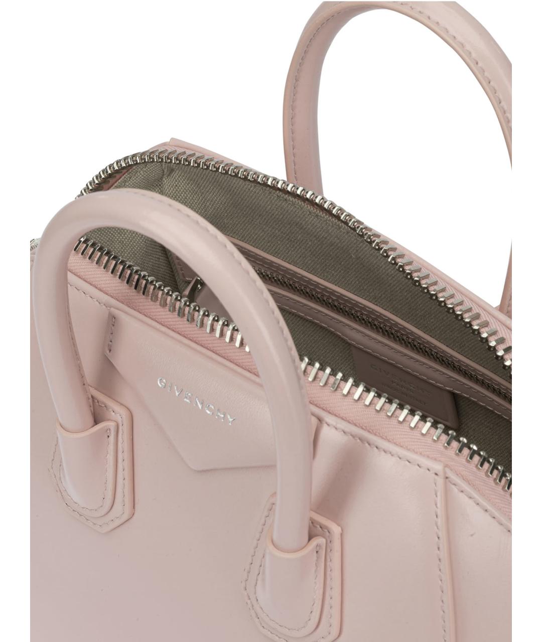 GIVENCHY Розовая кожаная сумка тоут, фото 5