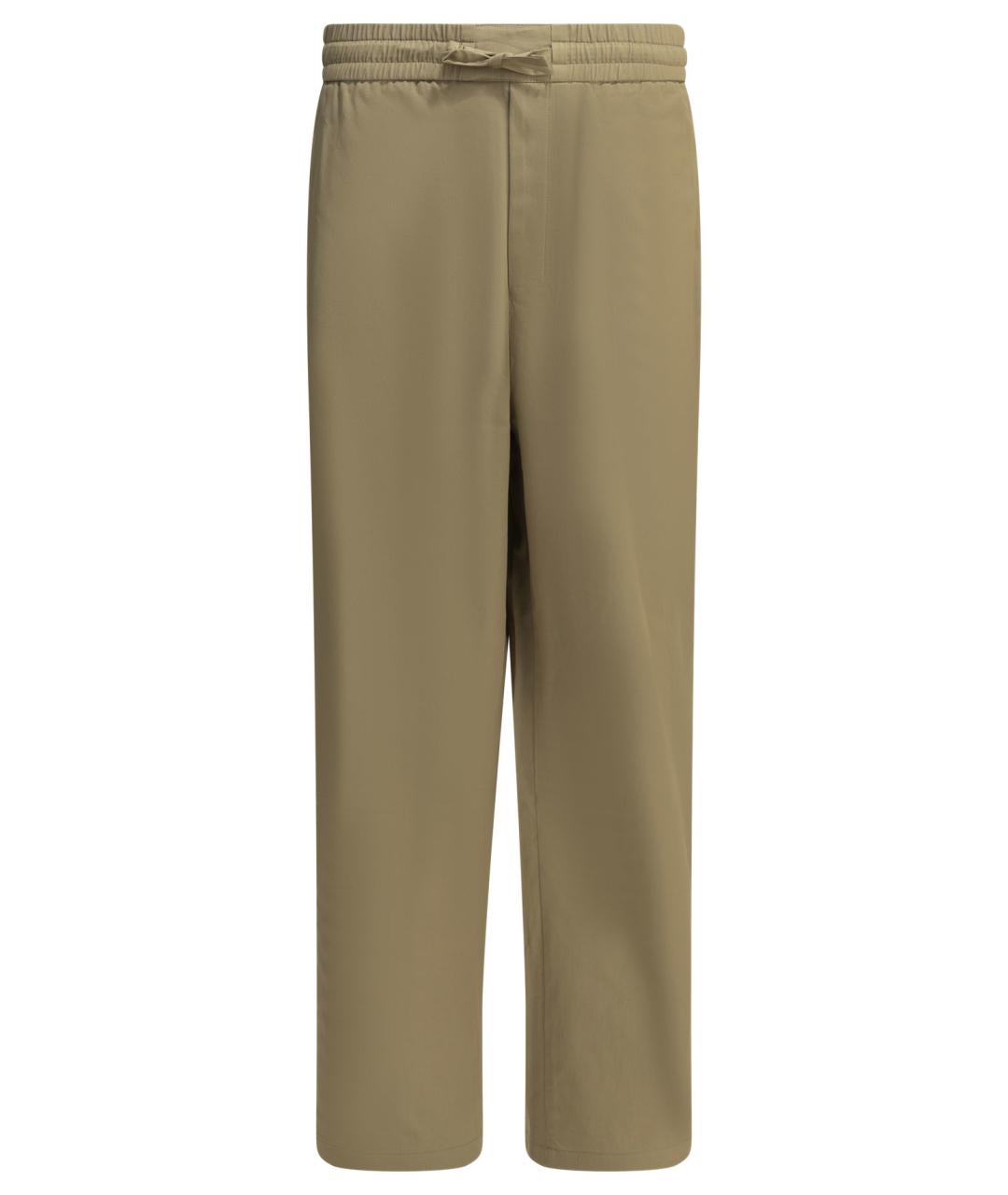 Ami Paris Бежевые хлопковые повседневные брюки, фото 1