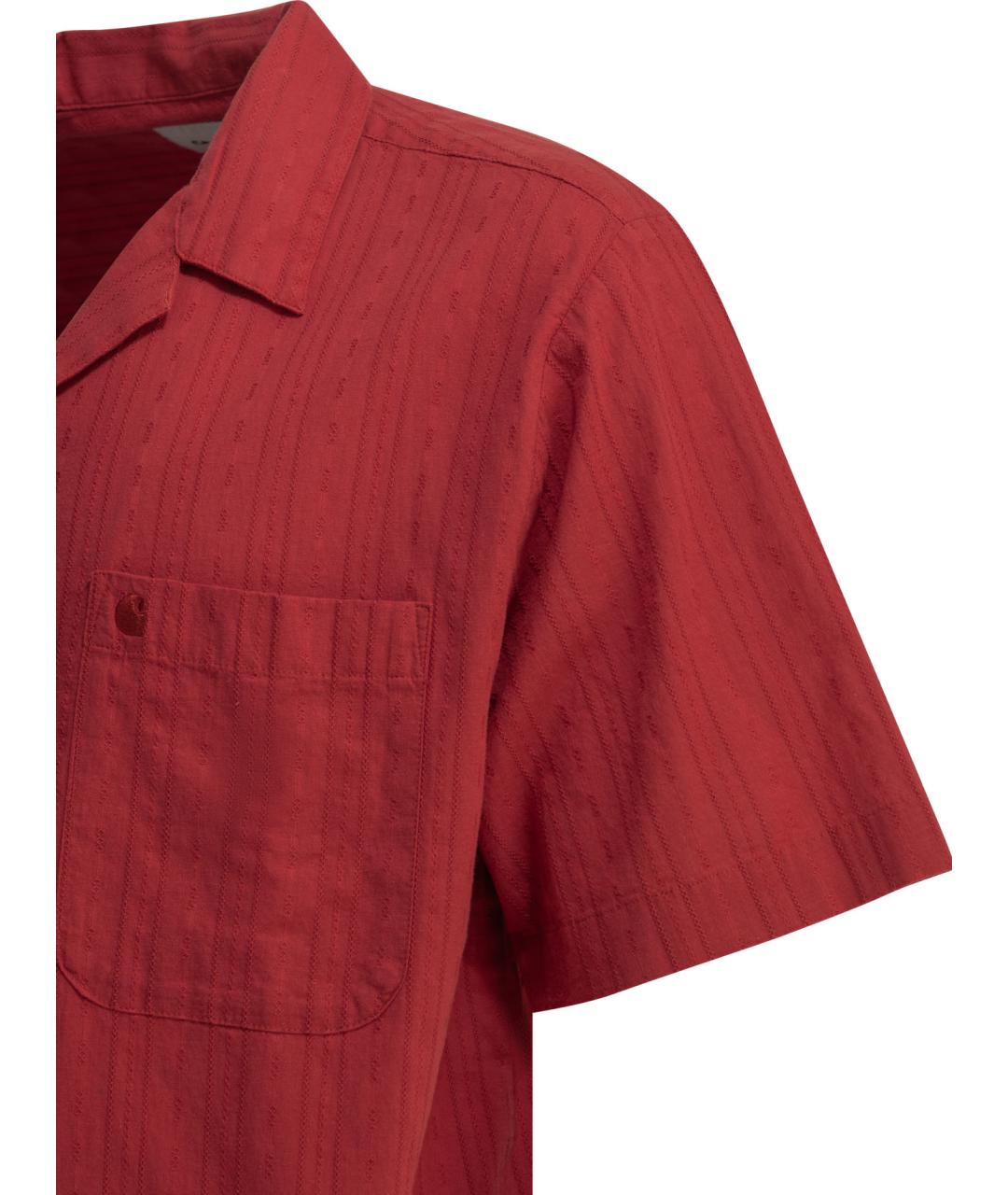 CARHARTT WIP Красная хлопковая кэжуал рубашка, фото 4
