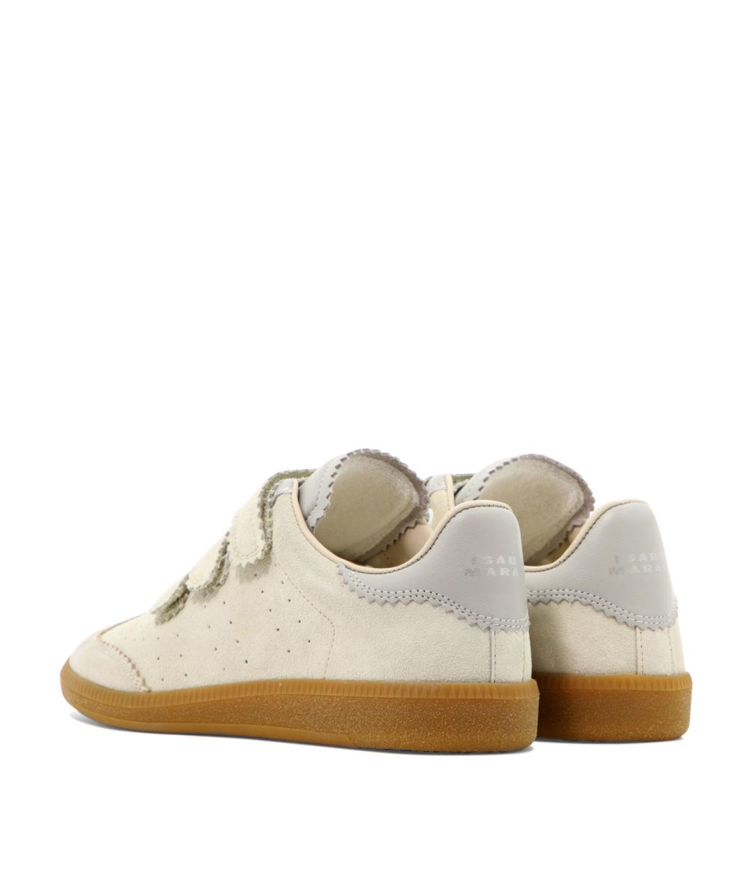 ISABEL MARANT Бежевые кожаные кеды, фото 4