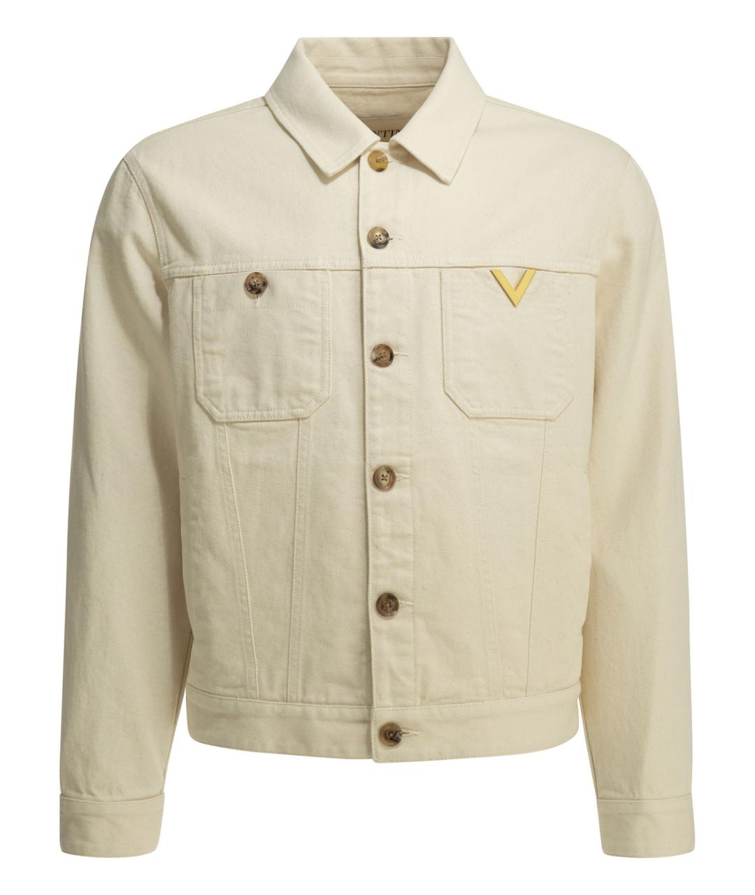 VALENTINO Белая хлопковая куртка, фото 1