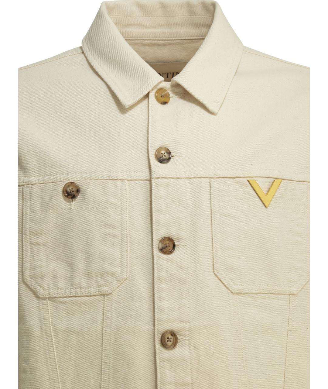 VALENTINO Белая хлопковая куртка, фото 3