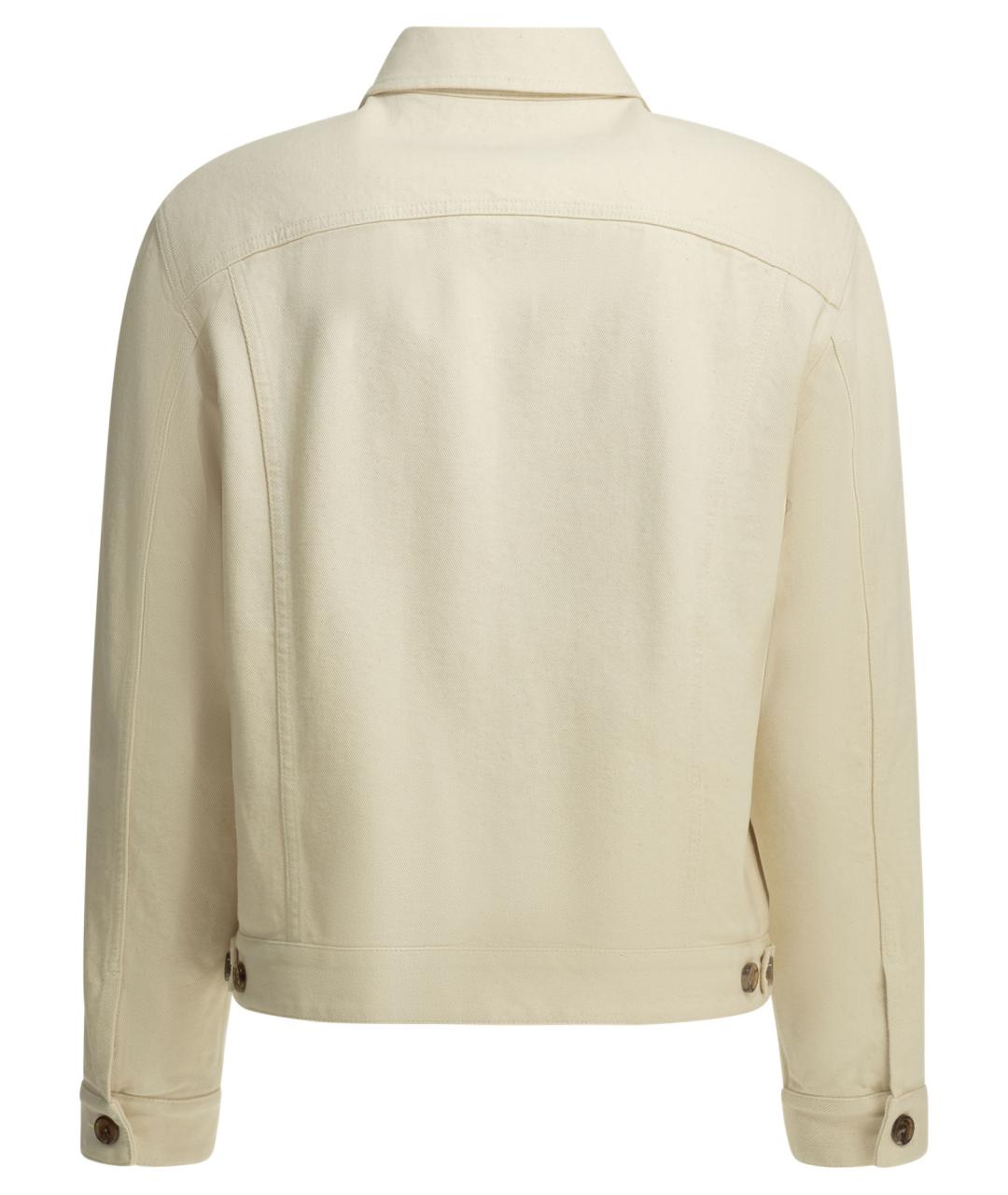 VALENTINO Белая хлопковая куртка, фото 2