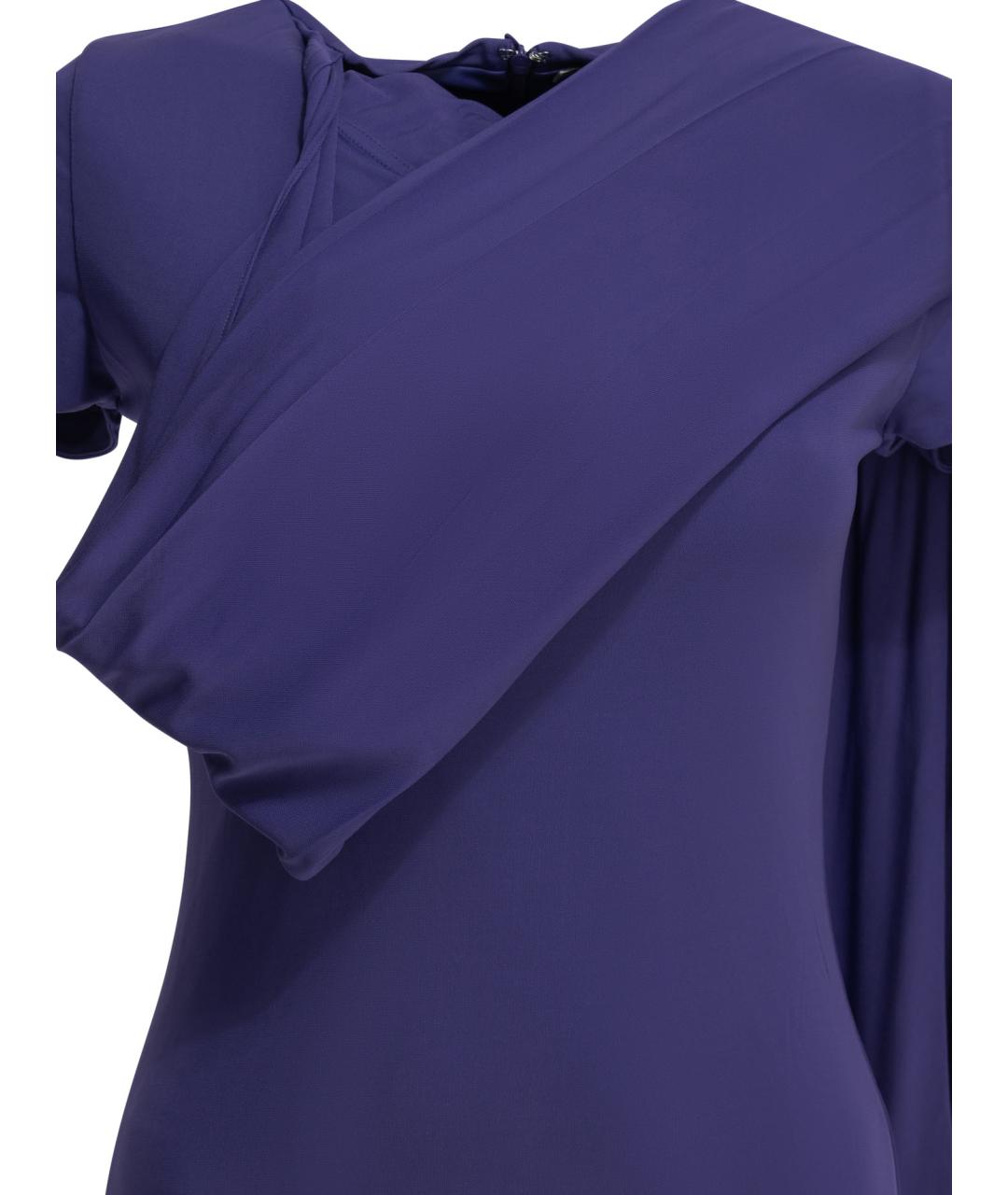 ACNE STUDIOS Фиолетовое вискозное коктейльное платье, фото 3
